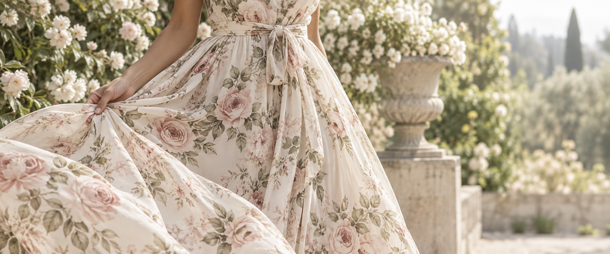 Creative floral dress direction · Illustrative imagery