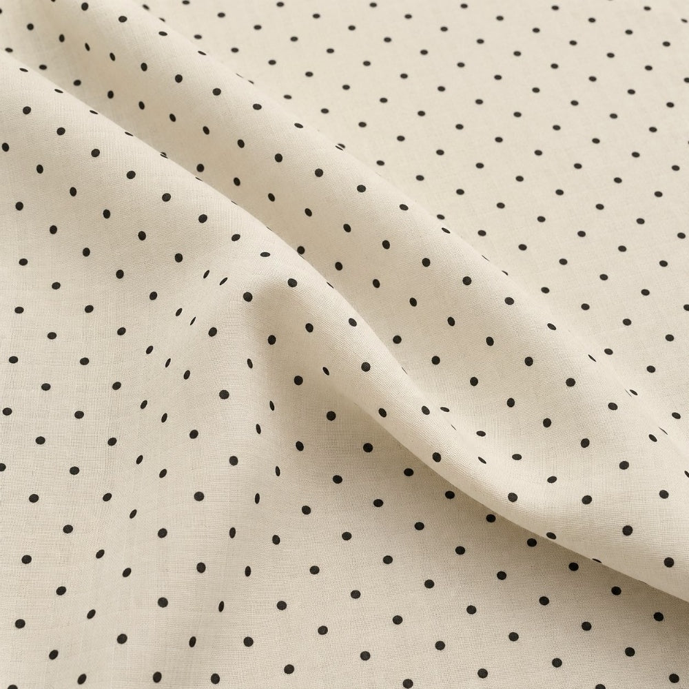 Cotton Ramie Dot Print Woven Fabric – Five Point Fabric Co.,