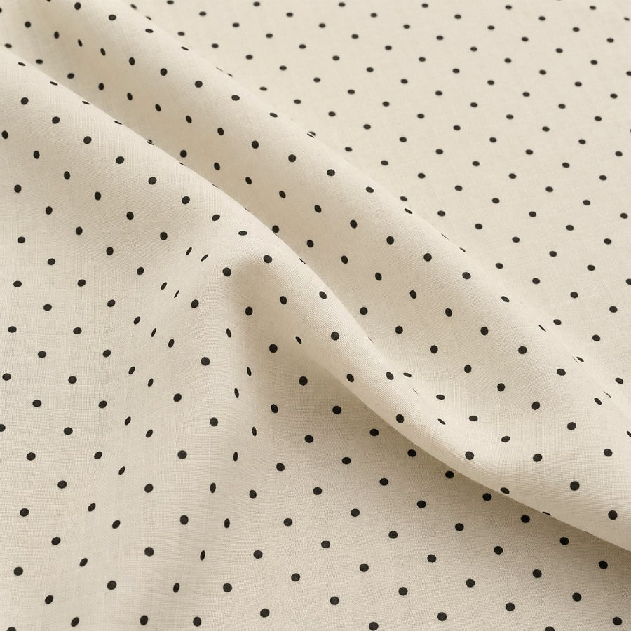 Cotton Ramie Dot Print Woven Fabric – Five Point Fabric Co.,