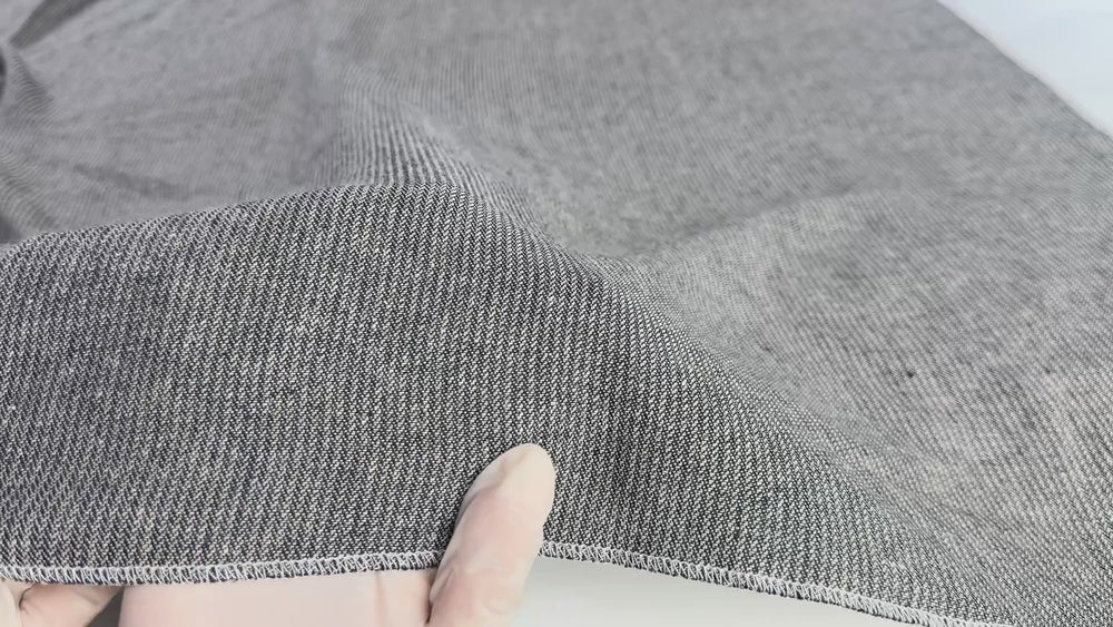 Yarn-Dyed Linen and Rayon Geometric Herringbone Fabric – Five Point ...