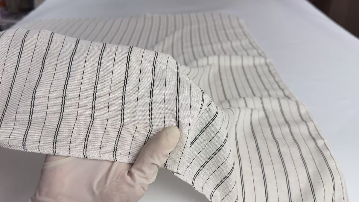 Yarn Dyed Linen Rayon Stripe Fabric
